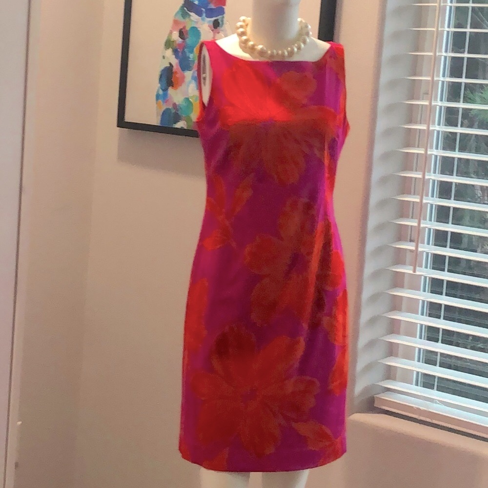Jones New York Large Floral Print Sheath Dress